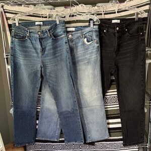 Loft straight, crop jeans bundle